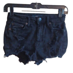 Aeropostale super distressed high rise short black jean shorts.Size 00.